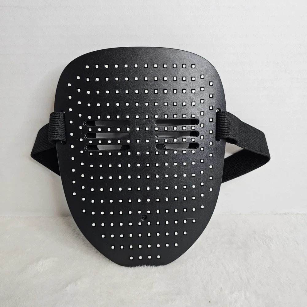 LED Face Mask - Adjustable Strap - USB Charge - Halloween Cosplay Multiple Modes